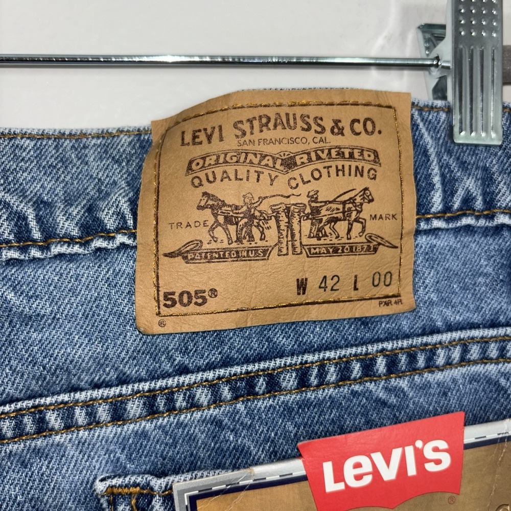 Vintage Levi's Orange Tab 505 Paper Tag Denim Shorts Size 42 USA NWT READ - Picture 4 of 8